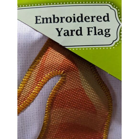4/$20 Meadow Creek Embroidered Yard Flag Welcome Gnome Embroidery 12x18" New - Picture 5 of 9